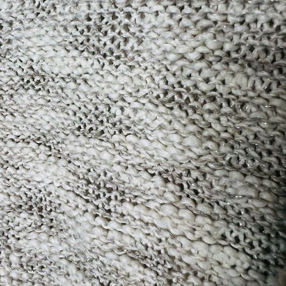 Paper Crane Ivory Tan Silver Sweater Flyaway Back - Picture 3 of 10